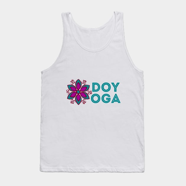 AUM Symbol, flower mandala and "DO YOGA" sign Tank Top by leyaelena